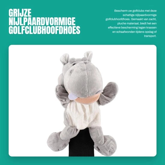 Accessorio di protezione per mazze da golf - Design a forma di coccodrillo - Materiale morbido a pelo di coniglio - Adattamento universale - Collo intrecciato - Progettazione accattivante - Protezione per mazze da golf