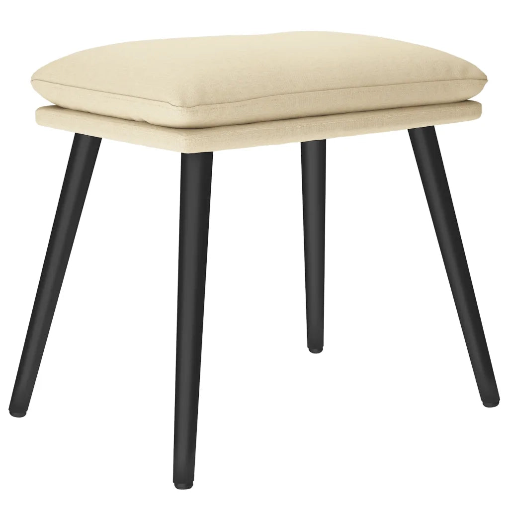 Poggiapiedi Crema 45x29,5x39 cm in Tessuto cod mxl 60296