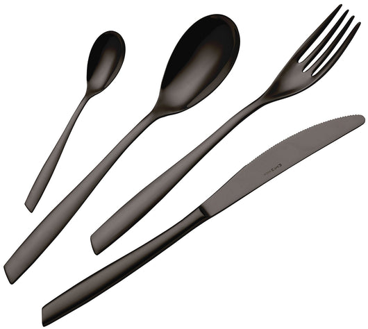 Servizio Set di Posate 24 Pezzi in Acciaio 18/10 PVD Eme Eleven Black