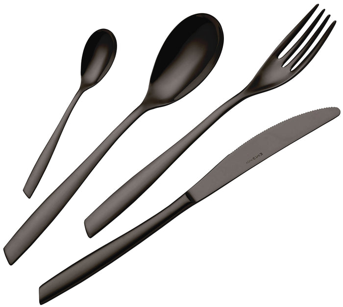 Servizio Set di Posate 24 Pezzi in Acciaio 18/10 PVD Eme Eleven Black