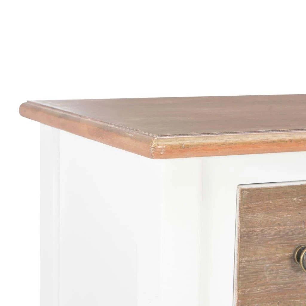 Credenza credenza consolle bianca contenitore 80 cm in legno massello 4402224