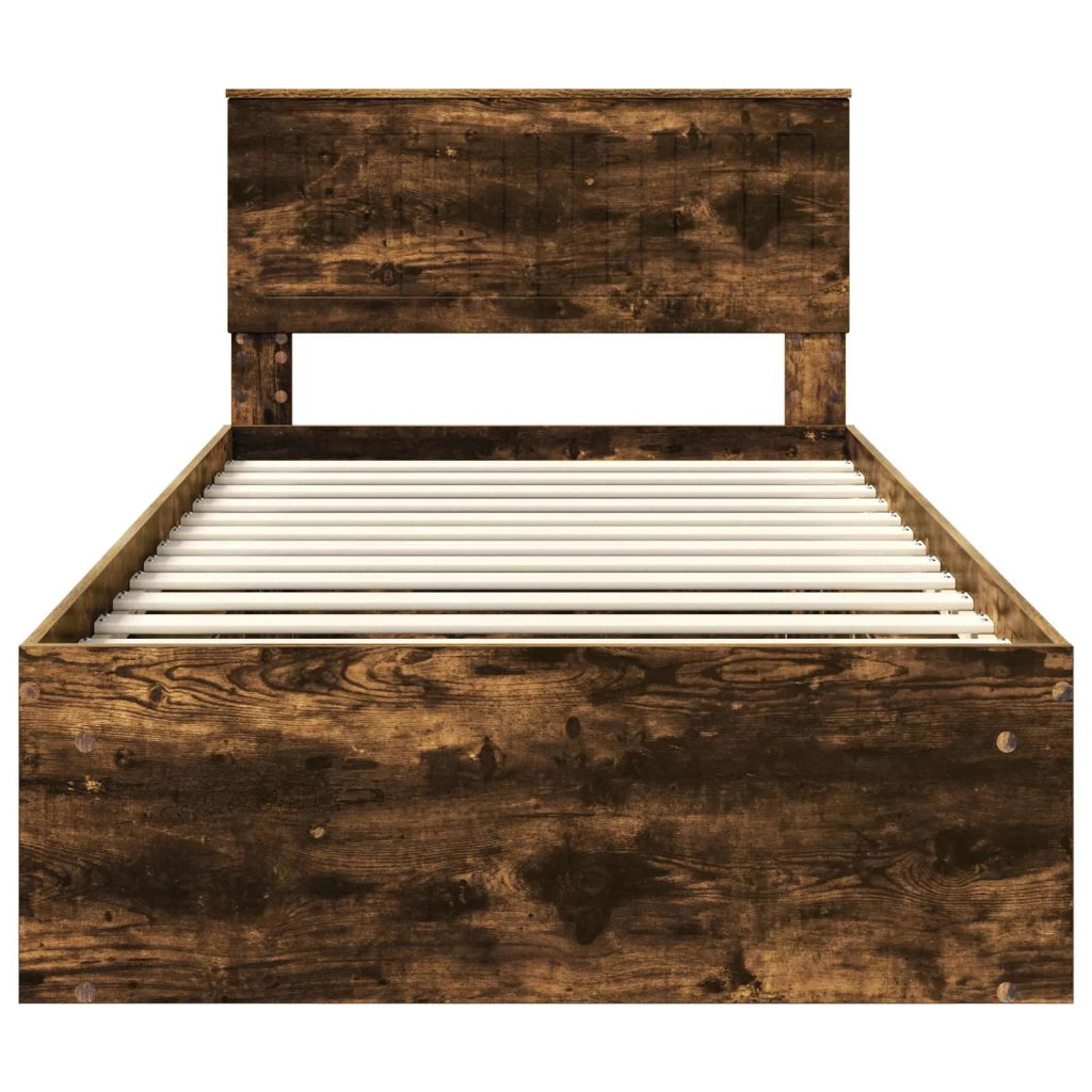 Struttura del letto-Giroletto Rovere fum¨¦ 100 x 200 cm Pino massello 858555