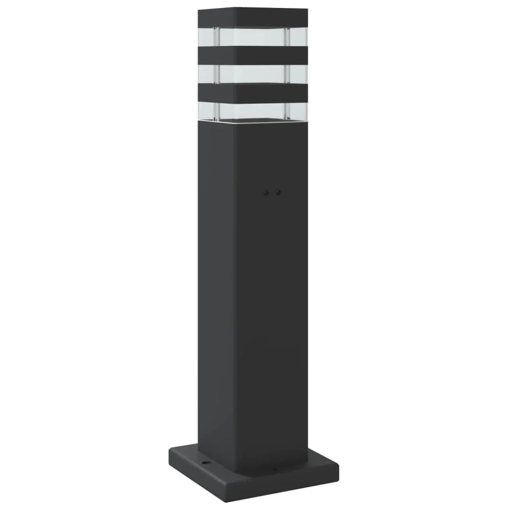 Lampione da esterno con sensore 50 cm alluminio nero 02_0042522