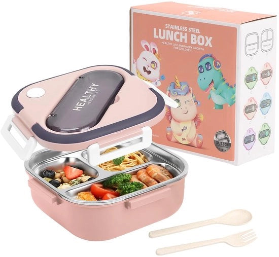 Bento Box, Picnic Box, Picnic Box in Acciaio Inossidabile, Impermeabile, Stili Contraddittori e Colori (Rosso)