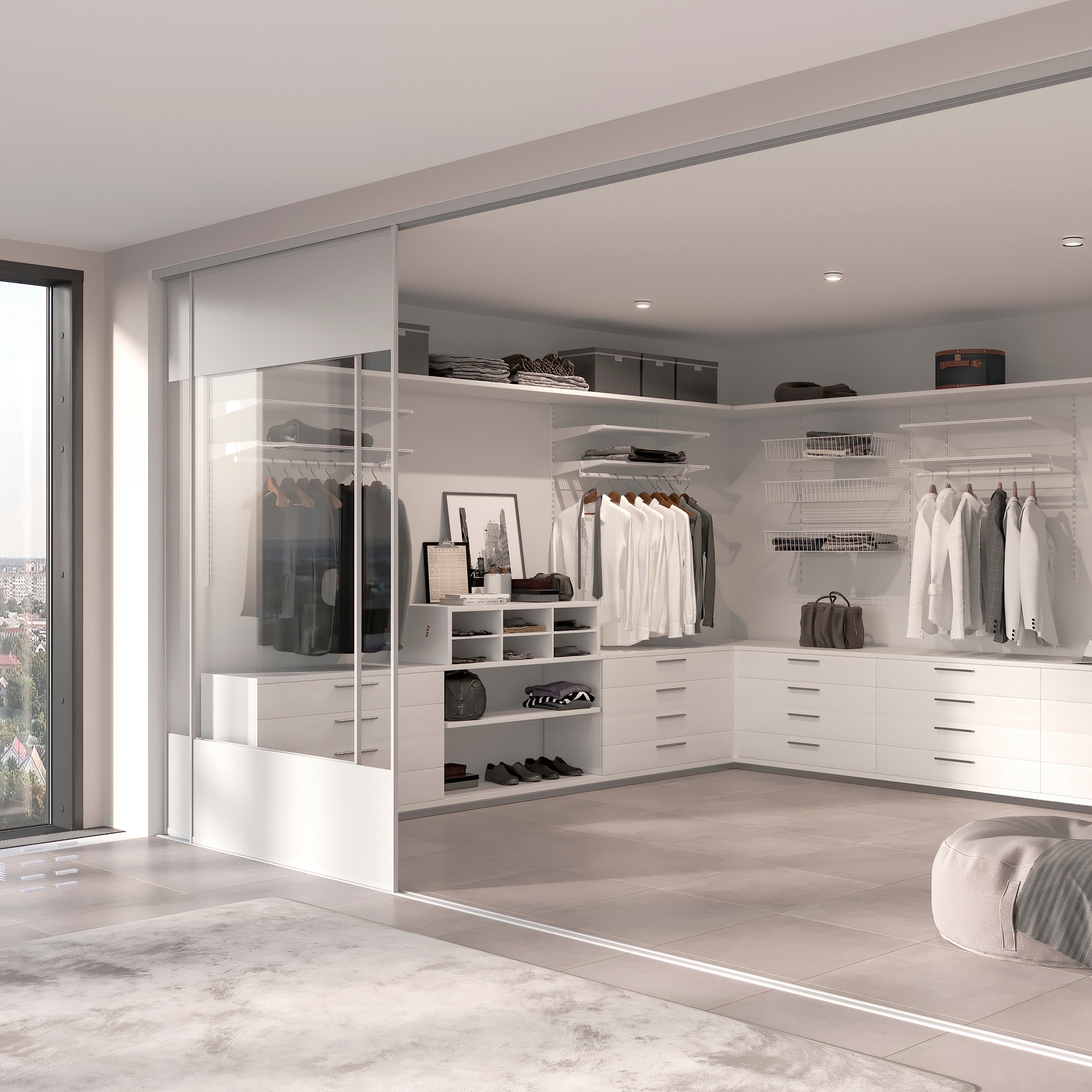 Kit per Fissaggio Mensole 230 mm in Acciaio Emuca Bianco