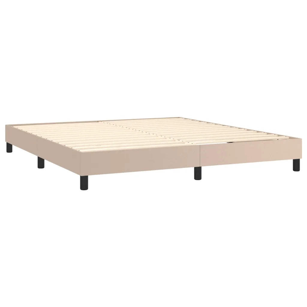 Struttura Letto a Rete a Molle Cappuccino 180x200 cm in Similpelle 3120717