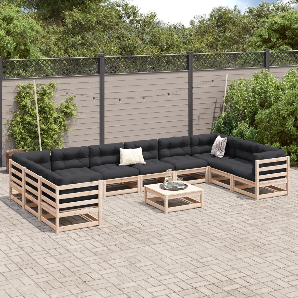 Set Divani da Giardino 11 pz in Legno Massello di Pino 3299644