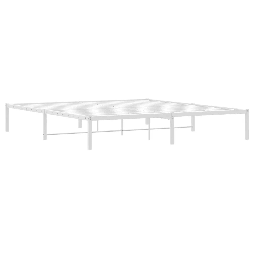 Letto matrimoniale | Letto per adulti | Giroletto Metallo Bianco 180x200 cm