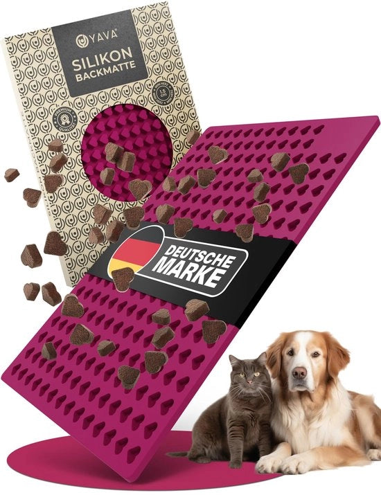 Mini forma per biscotti per cani (1,5 cm) in silicone, forma a cuore per biscotti per cani, forma a cuore in silicone, mattoncino per biscotti per cani, BPA-free (rosso bordeaux)