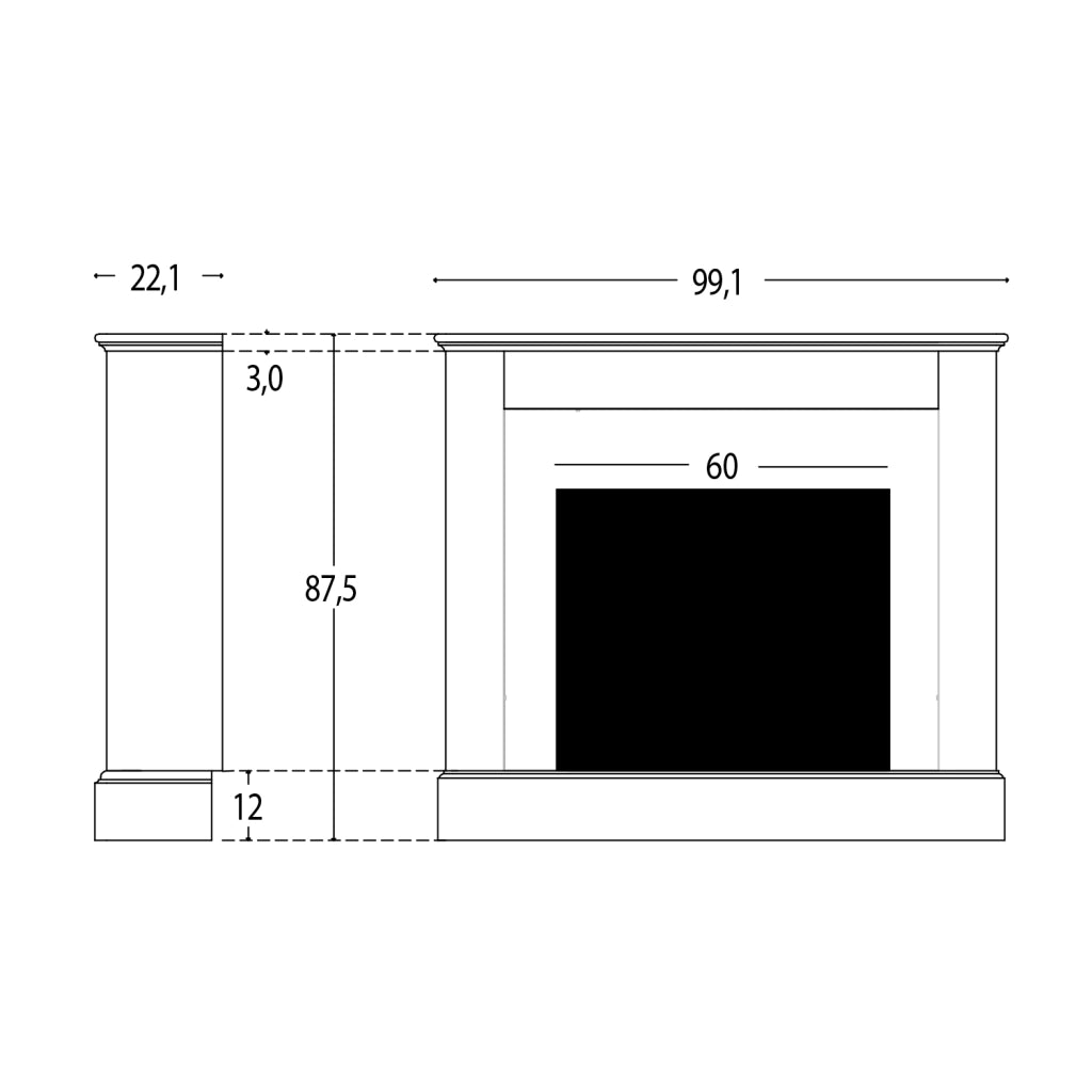 Mpc Camillo Nero Caminetto Elettrico Da Pavimento 100cm Rivestimento In Legno Nero 750w1500w Effetto Fiamma Led Ultra Realistico Termostato Automatico Telecomando Incluso Prodotto In Europa