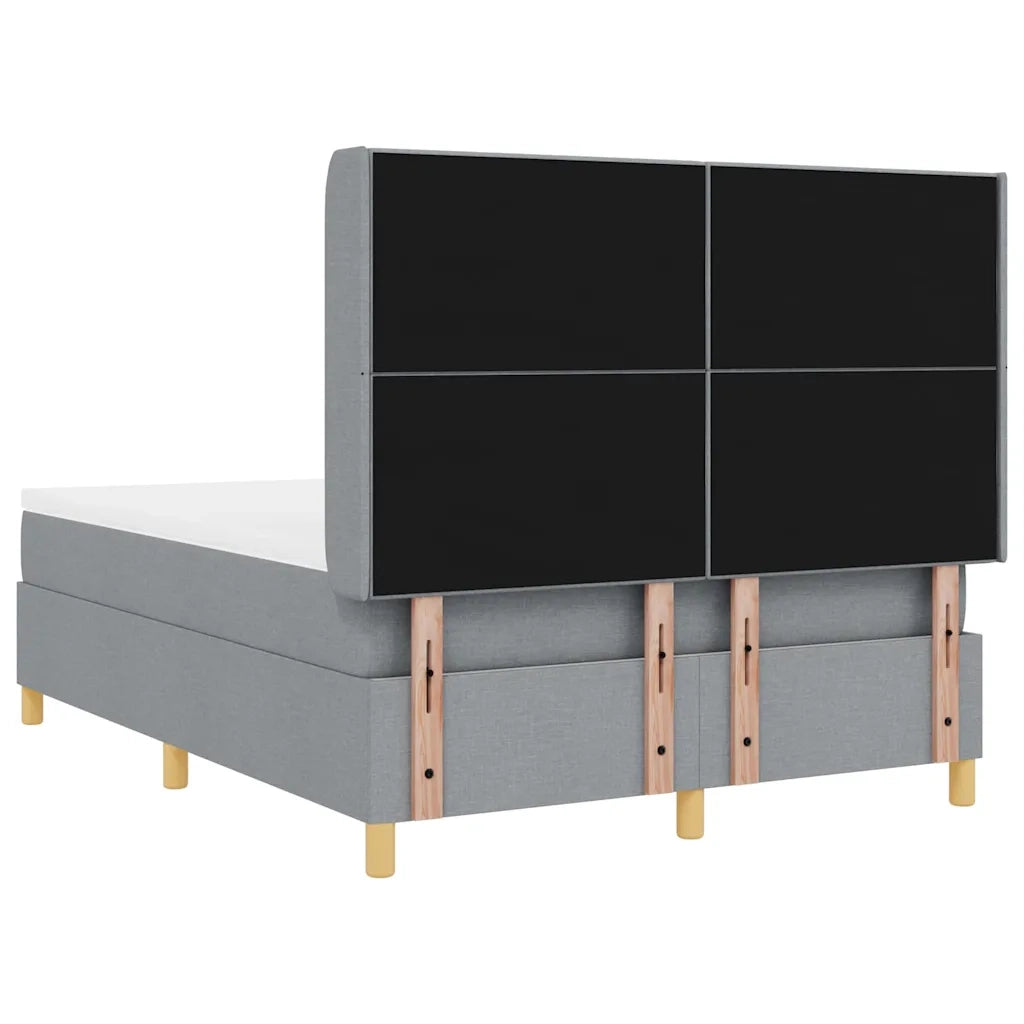 Letto a molle con testiera Grigio chiaro 140 x 200 cm Tessuto 3343693