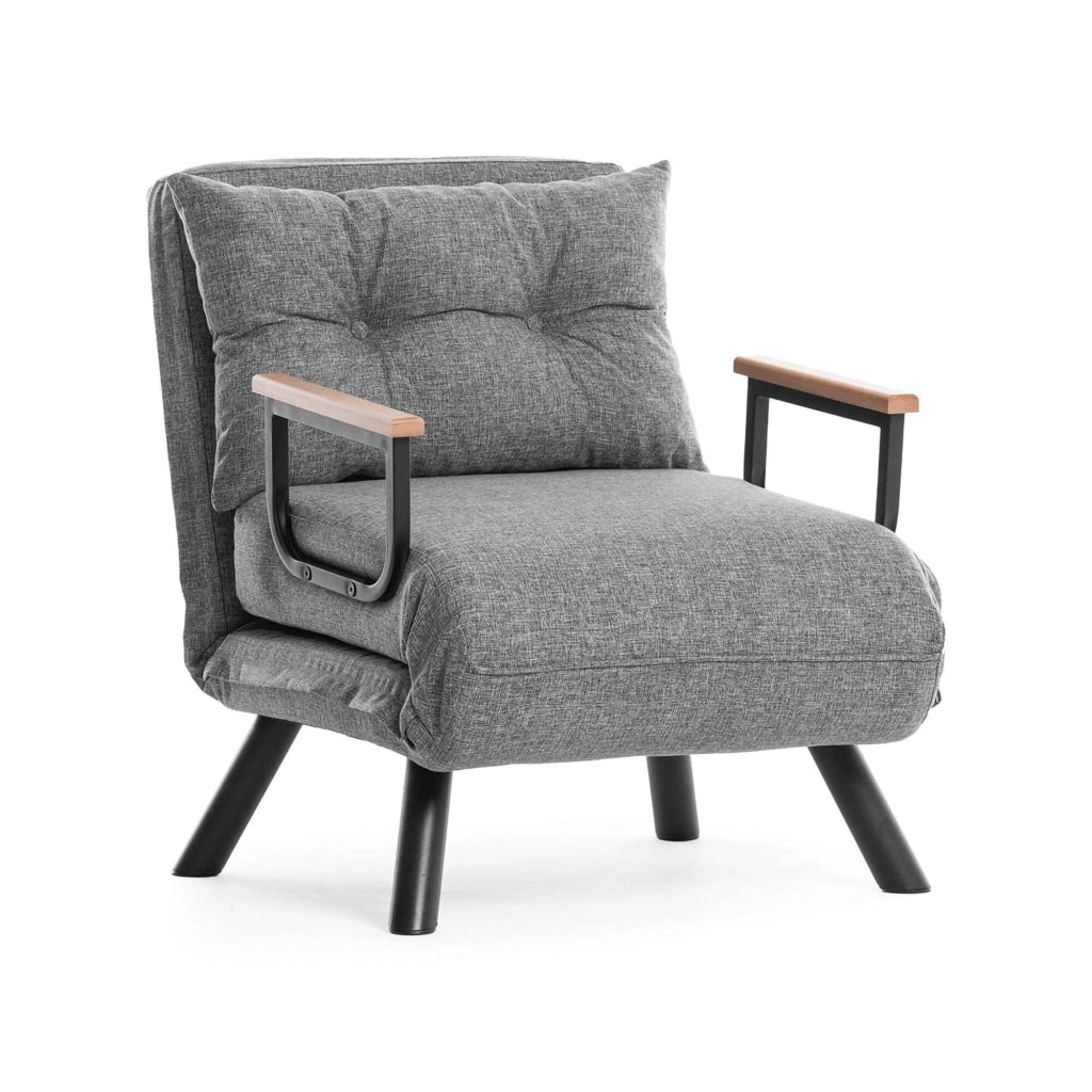 Poltroncina Keoni, Poltrona Reclinabile, 60x78x78h cm Grigio Scuro
