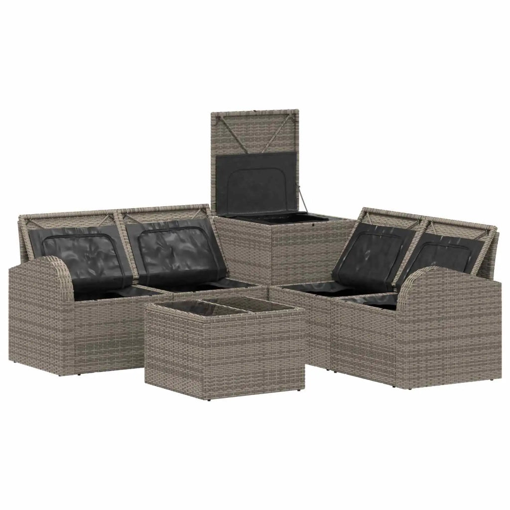 Set di divani 6 pz Grigio e Grigio Scuro 3447190