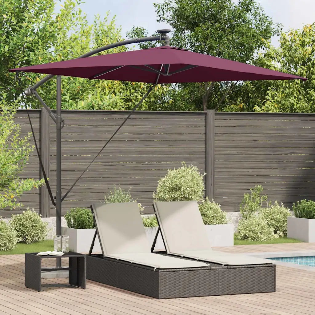 Ombrellone Rosso Bordeaux 294 x 200 x 270 cm 42003397