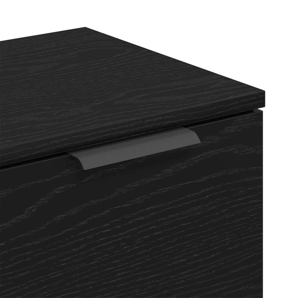 Credenza 2 pcs Rovere Nero 60 x 30 x 70 cm Legno multistrato 3333073