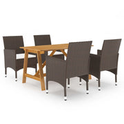 Set da pranzo da giardino mobili da esterno 5 pezzi marrone 02_0013817