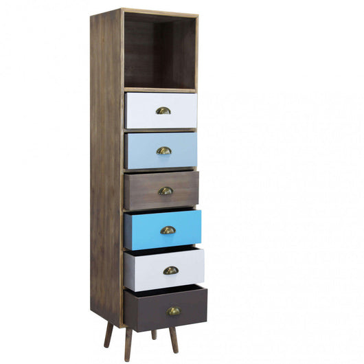 Mobiletto Orleans 40x36,5x144 h cm in Legno Multicolor