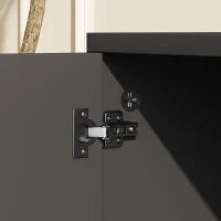 Mobile Porta TV fino 42"con Ruote e Freni, Armadietto e Ripiano Regolabile, 80x45x41 cm, Nero