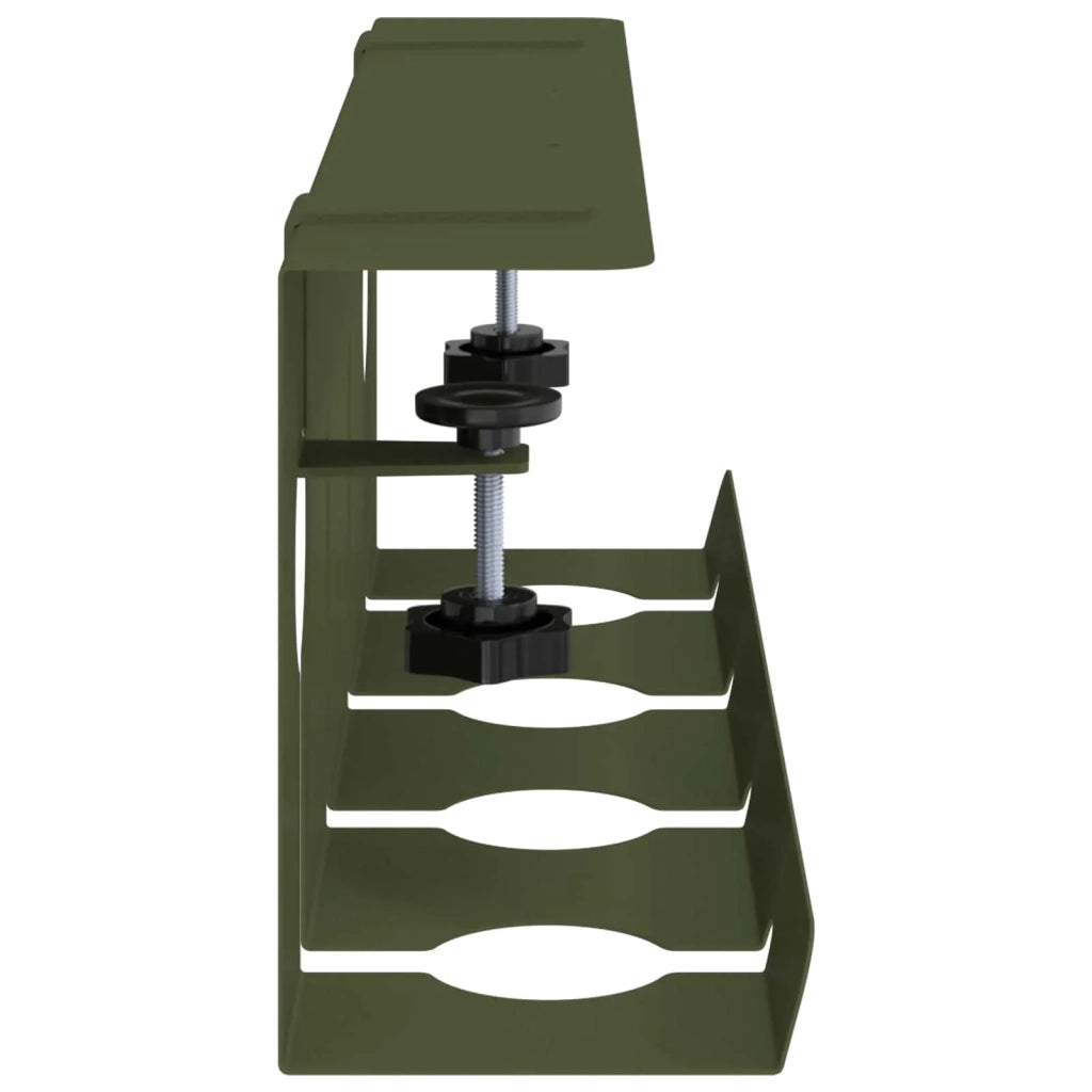 Vassoio per gestione cavi sotto il tavolo 2 pz Verde Oliva 8007573