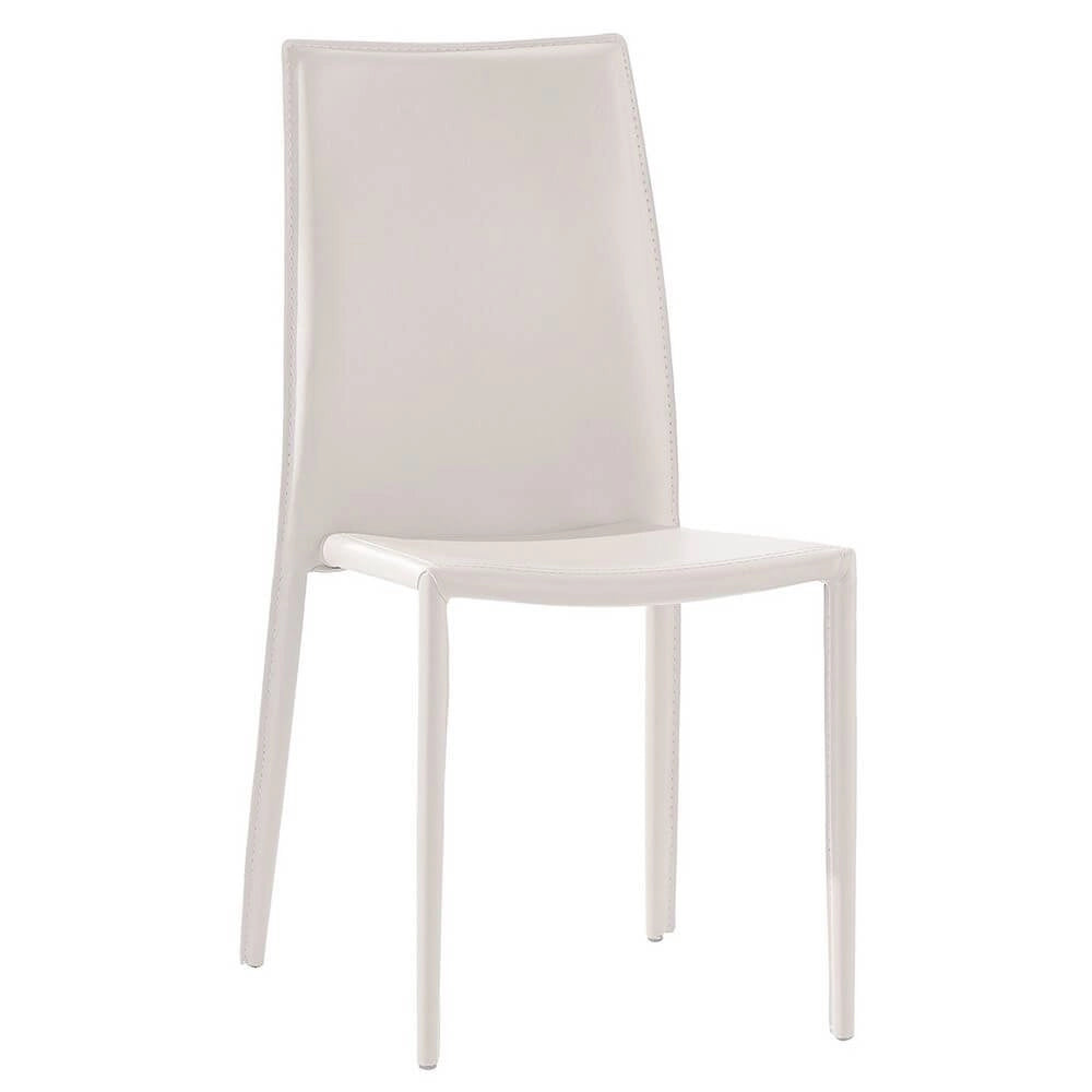Set di 4 sedie impilabili in ecocuoio moderne - MYREL