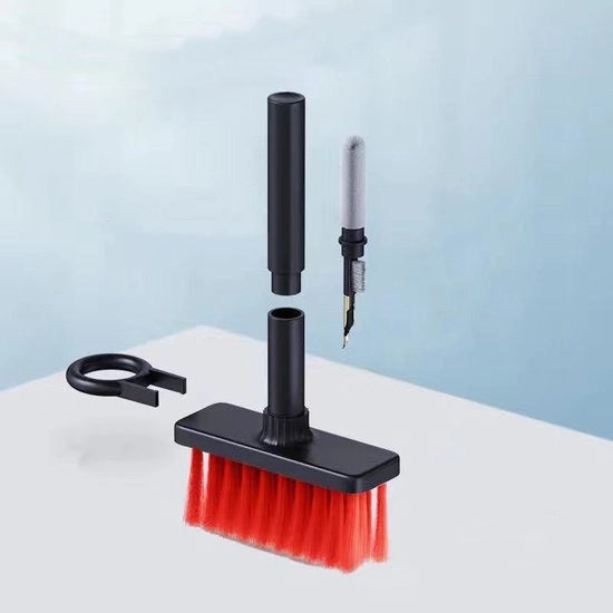 Strumento di pulizia 5 in 1 - adatto per tastiere meccaniche, laptop e computer (incluso pennello di pulizia, strumento di torsione, penna metallica, piccola spazzola, spugna)