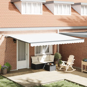 Tenda Retrattile Automatica  con LED Bianca 450x300 cm
