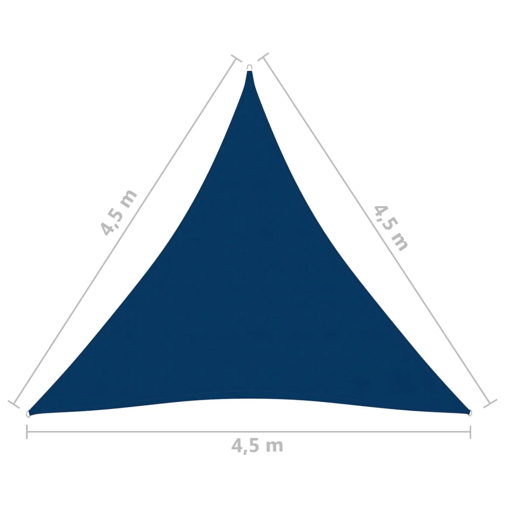 Vela ombreggiante triangolare in tessuto Oxford 4,5 x 4,5 x 4,5 m blu 02_0009854
