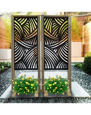 FASCE - Separè  - Paravento modulabile - 70x190cm - in Legno e PVC Colore: nero
