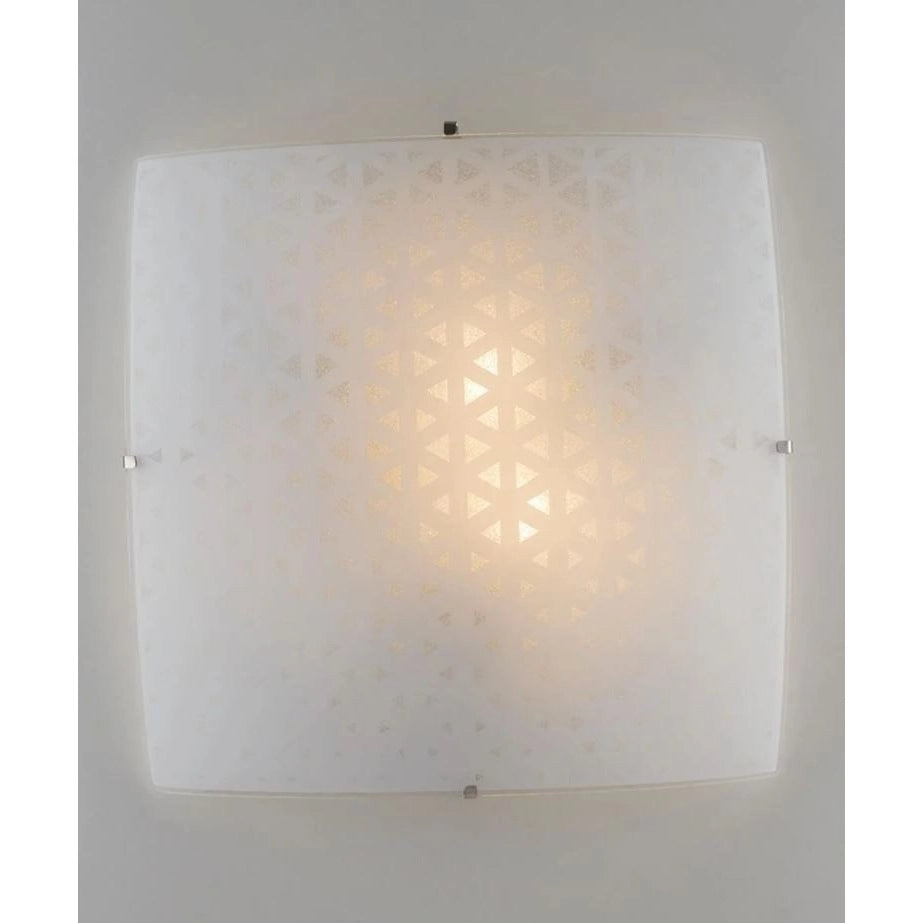 PLAFONIERA MAORI 3XE27 40X40XH10CM BIANCA ESAGONI.
