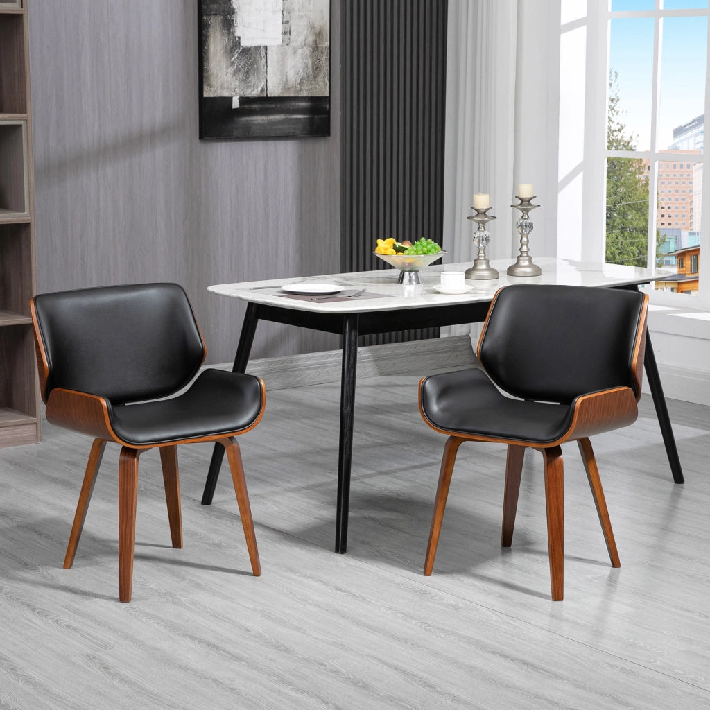 Sedia da Pranzo Vintage ¨C Zephmum ¨C Tessuto Sintetico 53x54x81 cm Nero Marrone