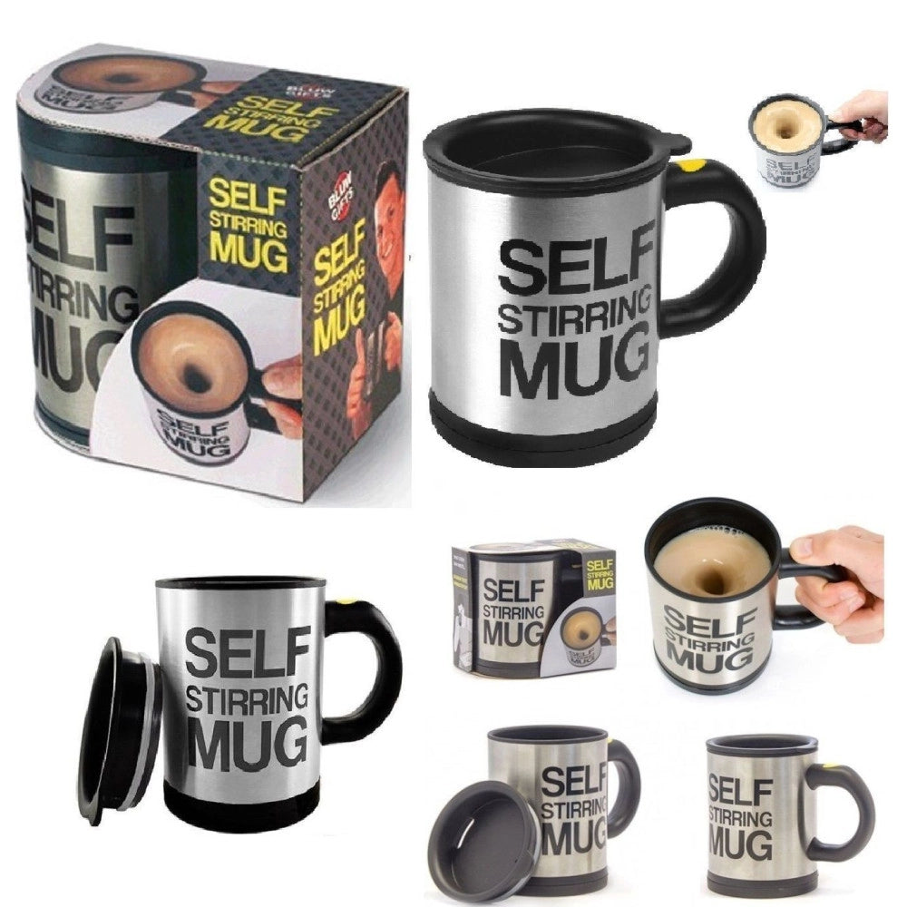 Trade Shop - Tazza Automescolante Termica Self Stirring Mug Miscela Schiuma Caffè Idea Regalo -