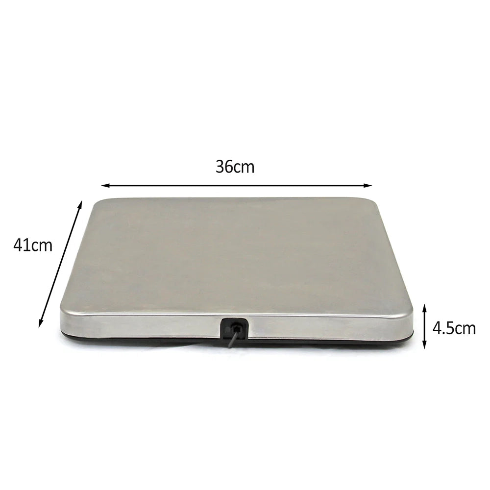 Bilancia Postale Digitale 200 kg Piattaforma 41x36 cm LCD Funzione Tara