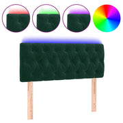 Testiera | Testata a LED Verde Scuro 100x7x78/88 cm in Velluto