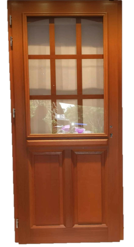 Porta d'ingresso in legno smaltato, Agatha, H, 215xl, 80 p, tavolino destro senza maniglia
