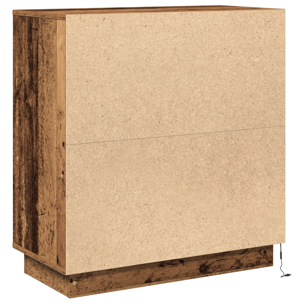 Mobile con LED in legno antico 71x34,5x75 cm in legno ingegnerizzato