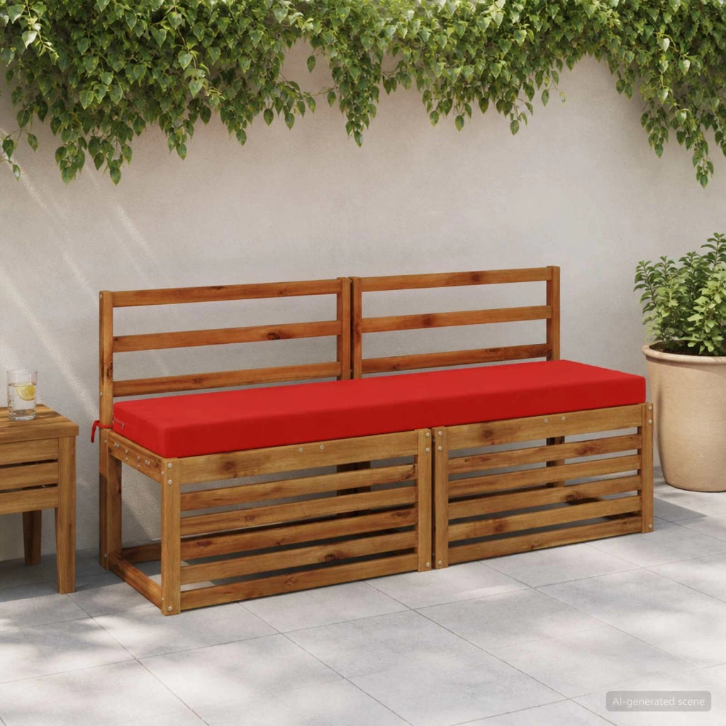 Cuscini per Panchina a 2 Pezzi SOEST 2 pz 100% Poliestere Rosso 949943