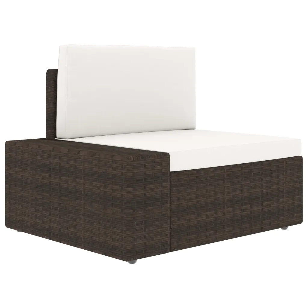 Set Divani da Giardino 6 pz con Cuscini in Polyrattan Marrone cod mxl 36127