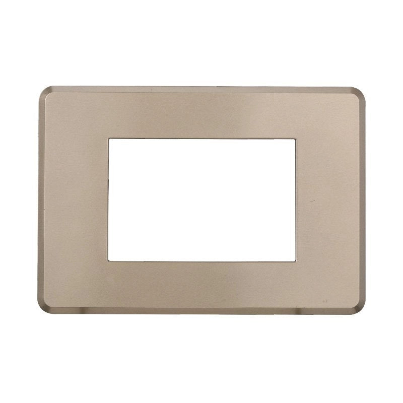 Placca Slim Sottile 3P Serie Moon Colore Titanio Compatibile Con Bticino Axolute Air