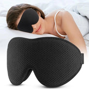 Schiacciapatatie 3D Mesh | Adattivo e Comodo | Per Uomini e Donne | Occhiali da Sonno Black-out per Viaggi e Yoga