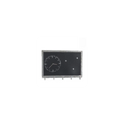 Lavagna metallo con orologio e portachiavi 5 posti cm63x46x9
