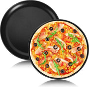 Impasto in acciaio inossidabile a forma rotonda per pizza da 26 cm, rivestimento antiscivolo, cottura e servizio, non tossico, salutare, sostenibile, facile da pulire
