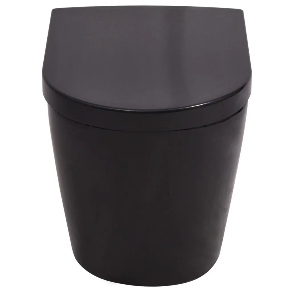 WC a Muro con Sciacquone Nascosto in Ceramica Nera CFW2393802
