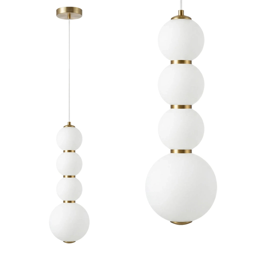 Lampada A Sospensione A Led Lhj114-4cp Oro Spazzolato