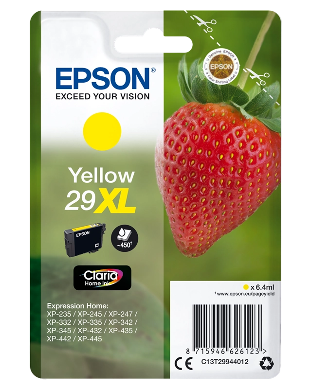 Epson Strawberry 29XL Y cartuccia d'inchiostro 1 pz Originale Resa elevata (XL) Giallo