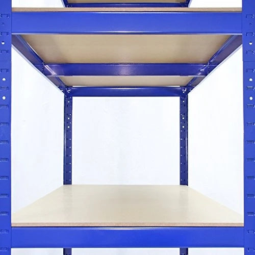 3 Scaffali in Acciaio Senza Bulloni T-Rax Blu Larghi 120cm Extra Profondi
