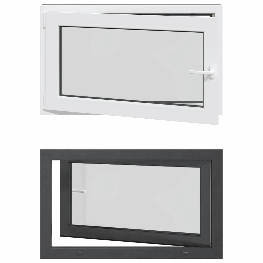Finestra per Soffitta RISOR 100 x 70 cm PVC e Vetro Antracite CFW6952515