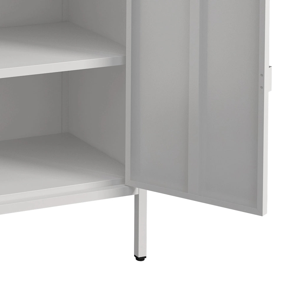 Armadio da Ufficio Hailuoto per Archivio 110 x 70 x 40 cm Acciaio Grigio chiaro [en.casa]