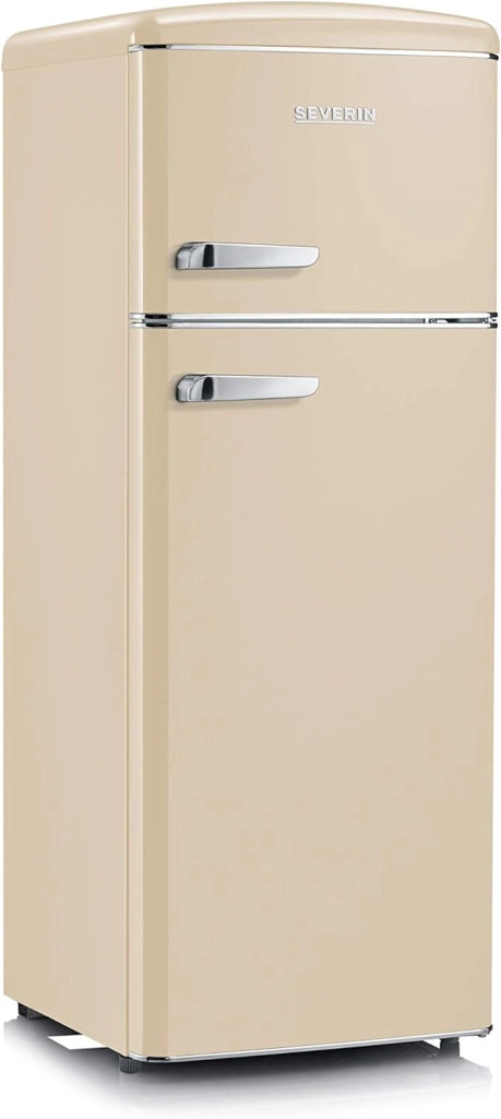Rkg 8933 retrò - frigorifero doppia porta, 208 litri, classe e (a++), statico, colore crema