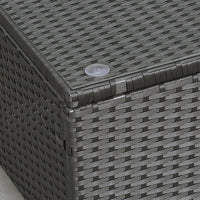 Tavolino Basso da Giardino 85x50x39 cm in Rattan PE Nero