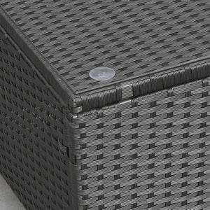 Tavolino Basso da Giardino 85x50x39 cm in Rattan PE Nero